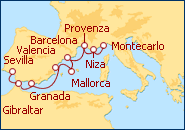 Itinerario Desde Montecarlo a Sevilla 2013