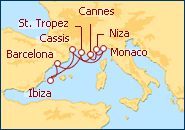 Itinerario Espa�a, Monaco y Francia