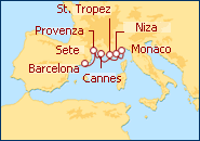 Ver el itinerario del Crucero De Barcelona a Monaco I 2013