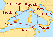 Ver el itinerario del Crucero Imperio Romano I