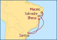 Ver el itinerario del Crucero Brasil VII