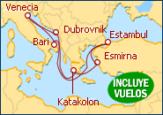 Ver el itinerario del Crucero Italia, Grecia, Turquia, Croacia