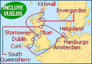 Ver el itinerario del Crucero Alemania, Escocia, Irlanda, Holanda
