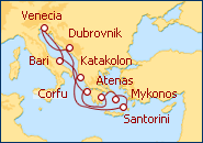 Ver el itinerario del Crucero Italia, Grecia y Croacia