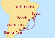 Ver el itinerario del Crucero Brasil al Completo III