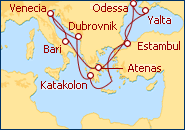 Ver el itinerario del Crucero Italia, Grecia, Ucrania, Turquia y Croacia