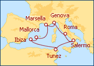 Italia, Túnez, España y Francia