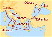 Ver el itinerario del Crucero Grecia, Ucrania, Turqu�a, Italia