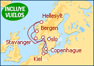 Ver el itinerario del Crucero Alemania, Noruega y Dinamarca
