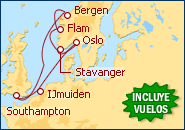 Ver el itinerario del Crucero Holanda, Noruega
