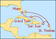 Ver el itinerario del Crucero Estados Unicos y Puerto Rico