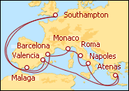 Aventura Mediterranea desde Southampton