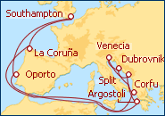 Ver el itinerario del Crucero Explorador del Adriatico 