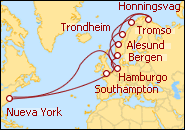 Itinerario Transatl�ntico desde/hasta Nueva York 