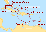 Ver el itinerario del Crucero Caribe del Sur 2013