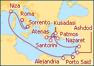 Ver el itinerario del Crucero Colecci�n Mediterranea: de Atenas a Roma