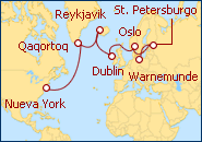 Ver el itinerario del Crucero Gran Aventura: de Berlin a Nueva York