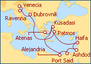 Ver el itinerario del Crucero Tierra Sagrada II :  de  Atenas a Venecia