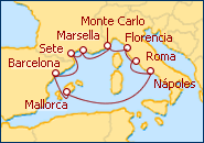 Ver el itinerario del Crucero Mediterraneo Clasico