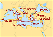 Ver el itinerario del Crucero Mediterraneo Oriental