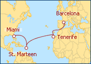 Itinerario De Barcelona a Miami
