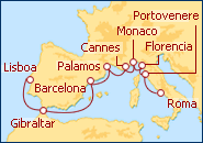 Itinerario de Lisboa a Roma