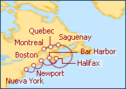 Itinerario De Montreal a Nueva York