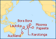 Itinerario De Papeete a Auckland     