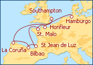 Ver el itinerario del Crucero De Southampton a Hamburgo	