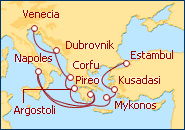 Ver el itinerario del Crucero de Venecia a Estambul