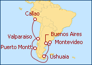 Ver el itinerario del Crucero de Callao a Buenos Aires 