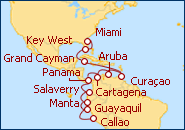 Ver el itinerario del Crucero Parcial Vuelta al Mundo: de Miami a Callao