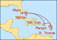 Ver el itinerario del Crucero Caribe I