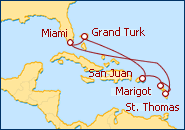 Ver el itinerario del Crucero Caribe Oriental I