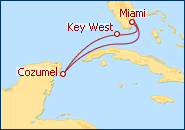Itinerario Key West y Cozumel