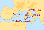 Itinerario C�rcega, Cerde�a y Elba