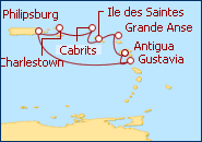 Ver el itinerario del Crucero Islas Leeward: ida y vuelta desde St. Maarten 