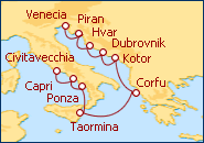 Itinerario Italia, Sicilia & Croacia 