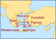 Ver el itinerario del Crucero Ruta Norte: Islas Griegas y Turqu�a