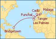 Transatlantico de Malaga a Barbados