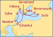 Ver el itinerario del Crucero Estambul,Ucrania,Rusia en yate 