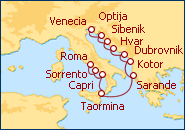 Ver el itinerario del Crucero Italia, Croacia, Albania en yate 