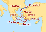 Ver el itinerario del Crucero Turquia y Grecia en yate 
