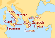 Ver el itinerario del Crucero Italia, Grecia en yate 