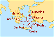 Ver el itinerario del Crucero Joyas del Egeo