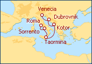 Ver el itinerario del Crucero Italia, Montenegro y Croacia