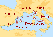 Ver el itinerario del Crucero Italia y Francia III