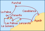 Itinerario Islas Canarias, Marruecos y Portugal