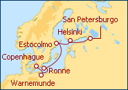 Ver el itinerario del Crucero Dinamarca, Alemania, Suecia y Rusia