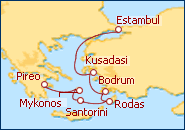 Ver el itinerario del Crucero Grecia